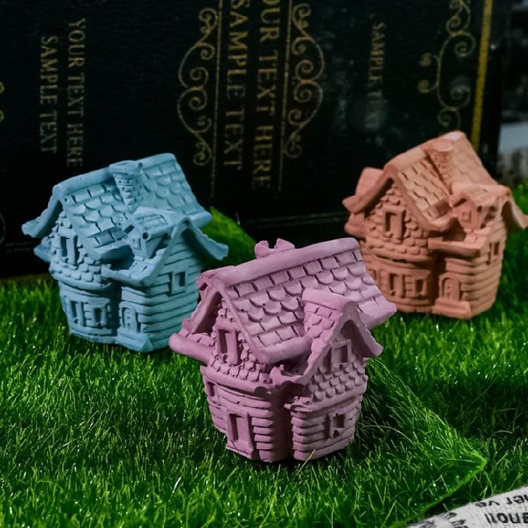 Flying House Silicone Molds Ornament 3D Small House Molds Home Decorations