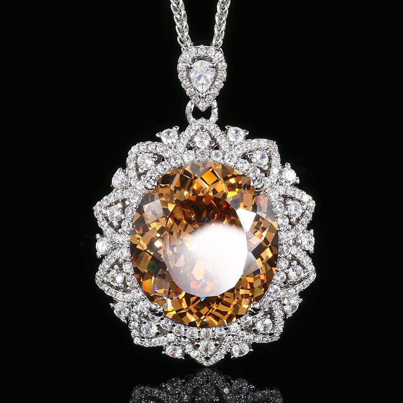 

Ювелирные изделия Медное основание Позолоченная Имитация Сокровище Корунд Ретро Подвеска 18 * 20