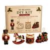 Set de mărgele fără lipici Kit DIY cu mărgele 3D, Set de meșteșuguri cu animale de Crăciun realiste, Kit tematic de broderie manuală ușoară pentru copii și adulți Educațional