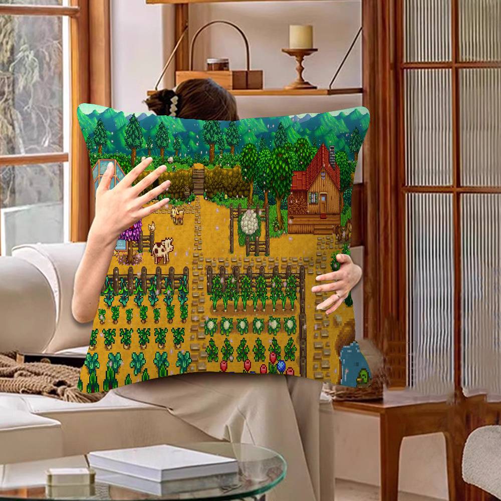 S-stardew Valley Cushion Cover Pillow Cover Decor Pillowcase Printed Cushion Case For Couch