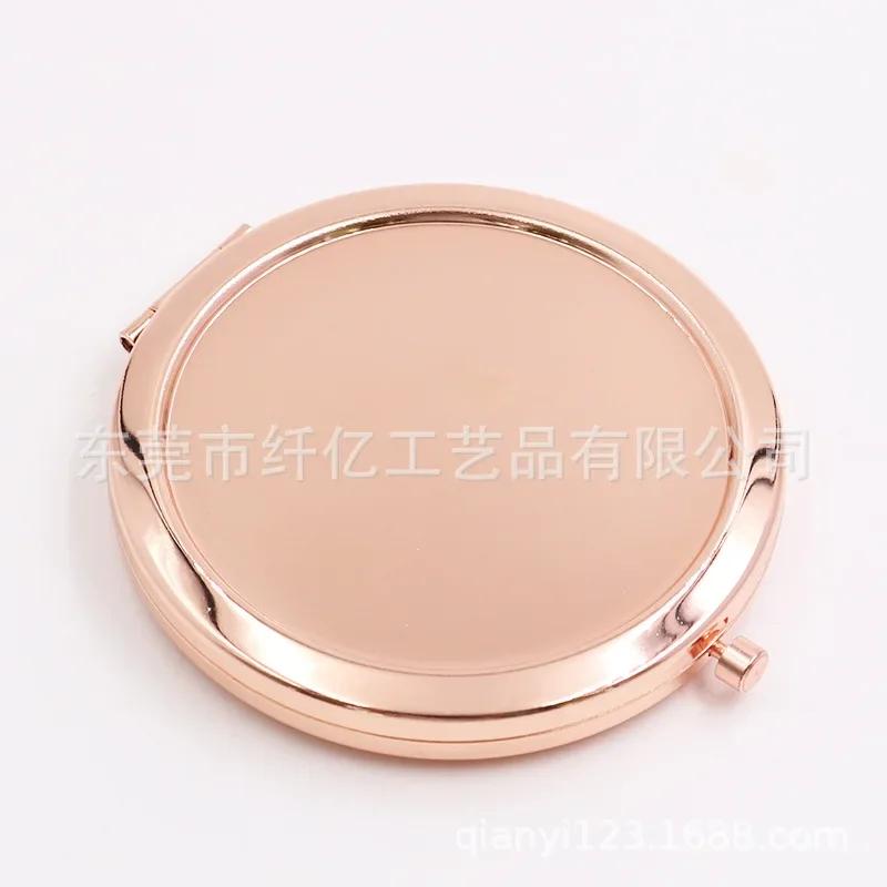 1pcs Portable Makeup Mirrors Metal 70mm Blank Round Compact Mirror For DIY Girl's Women Cosmetic Pocket Mirror Beauty Tools