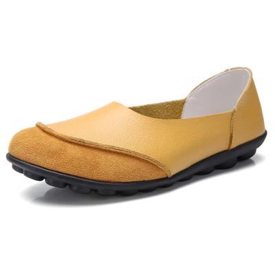Damenschuhe, Übergröße, Loafer, echtes Leder, Slip-On-Mokassins, Damenschuhe, lässig, flache Schuhe, Damen, Lederschuhe, Krankenschwester