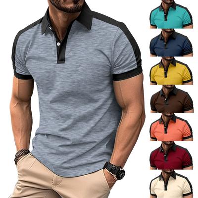 New Men's Lapel Fashion Large Size Twill Cotton Men's T-shirt POLO Shirt