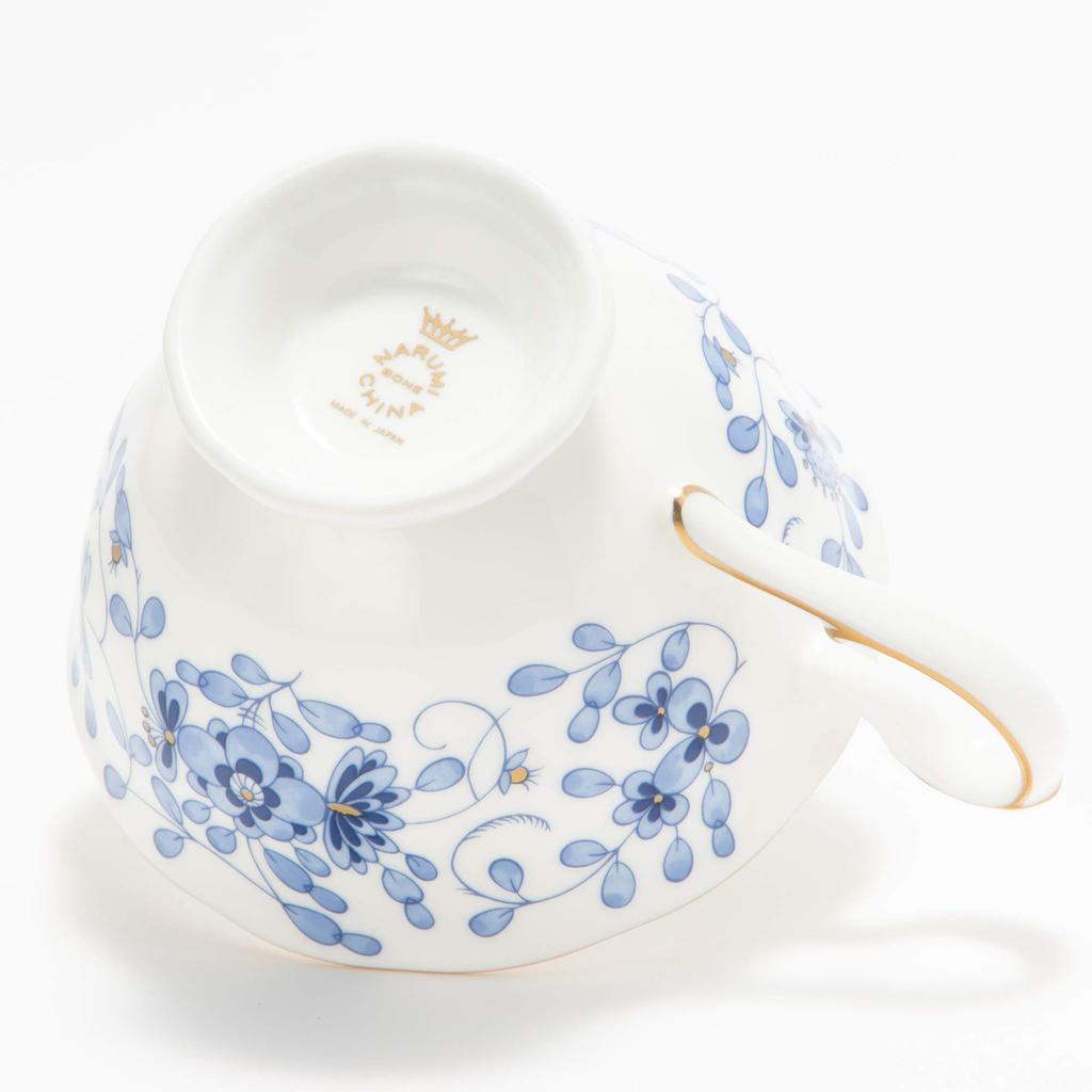 NARUMI Milano Blue Tea Cup and Saucer, 210cc, Made In Japan, 9682-2229