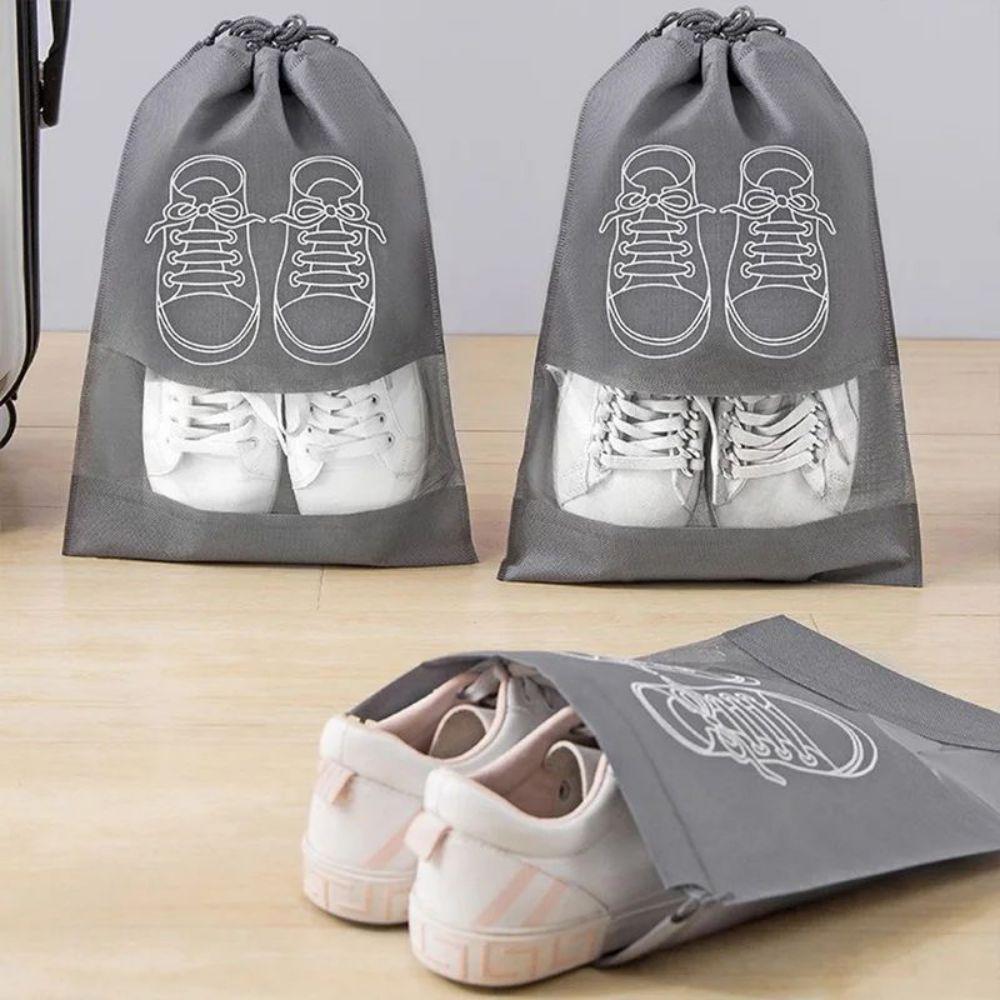 12PCS Shoe Bags, Large Thickened Non-woven Fabric Travel Shoe Bag, Dust-proof Drawstring Shoe Travel Bag for Packing/Home