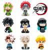 10cm Demon Slayer: Kimetsu no Yaiba 8PCS Suit Q-version Anime Handmade Action Figures Desktop Case Decoration Ornament Gift