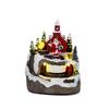 Christmas Glowing Music Snowhouse Christmas Resin Ornament Rotating Statue Desktop Decoration Christmas New Year Gift Kids Gift