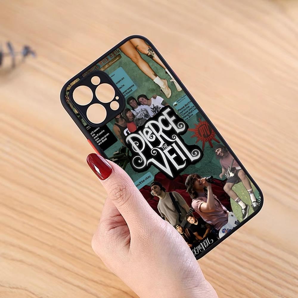 P-pierce The Veil Band Phone Case Black Matte For IPhone 16ProMax 15 13 12 11 14 Pro Max Mini Plus SE2020 XS Max XR Cover