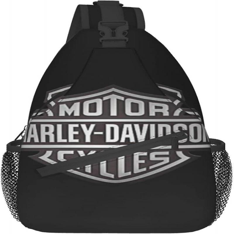 AU1895 Harley Davidson Sling Bags Shoulder Backpacks Chest Pack Crossbody Bags Waterproof Lightweight Outdoor Rucksack Anti Theft Daypack