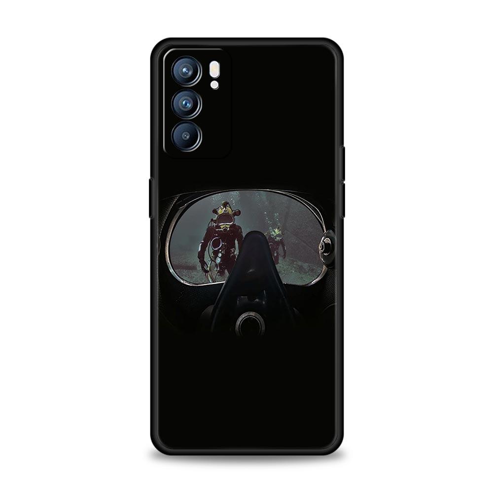 Scuba Diving Phone Case For Oppo A54 A53 A52 A15 A95 A16 A78 A79 A80 A98 4G Find X5 X6 Reno10 12 13 F Pro 5G Cover