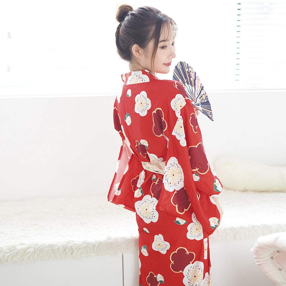 SHLYMP Japanisch Extrem Baby Offen Yamato Japanisch Japanisch Attraktiv Einheitsgröße Kirsche Yukata, Kimono, Cosplay, Sexy, Erotisch, Erotisch,