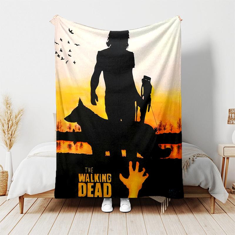 1pc Blanket The Walking Dead Daryl Dixon3 Print Design, Lightweight Blanket for Sofa, Bed- Soft &Warm, Gift for All Seasons like Christmas, Halloween