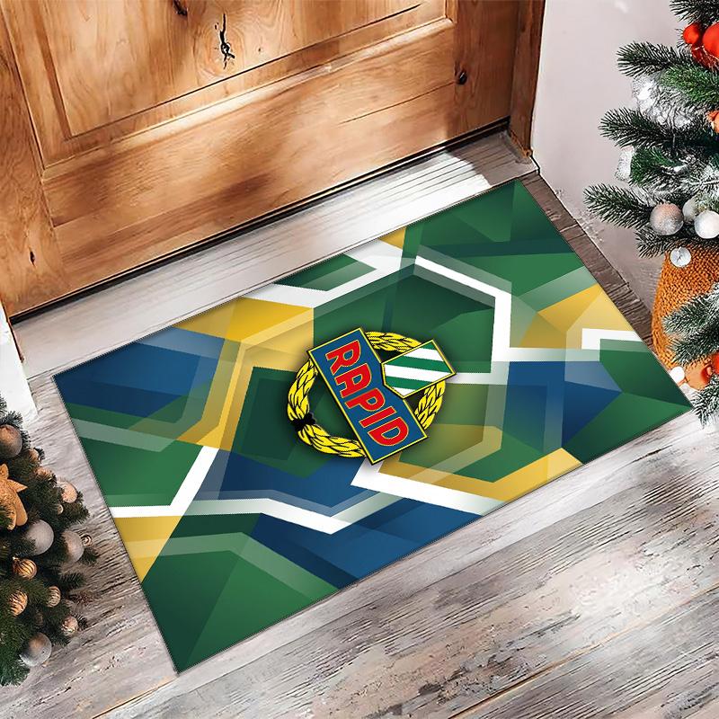 Rapid Wien FC Soccer Football Pattern Soft Area Rug Non Slip Indoor Floor Carpet Sports Decor Mat for Bedroom