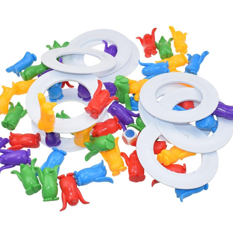 Blocuri de curcubeu pentru copii Joc de puzzle Pinguin Balance Game Antrenament de mișcare fină Joc de masă Jocuri de provocare Cadouri pentru copii