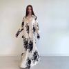 2025 Spring Satin Button Shirt & Midi Skirt Fashion Set for Women