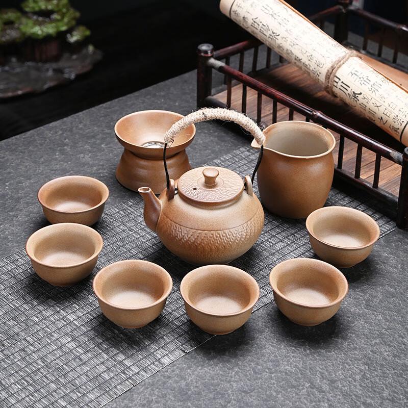 Traditional Ceramic Tea Set with Charcoal Stove