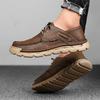 New Genuine Leather Men Shoes Outdoor Non-slip Walking Shoes Breathable Men's Casual Shoes Luxury Flat Driving Shoes Size 38-46