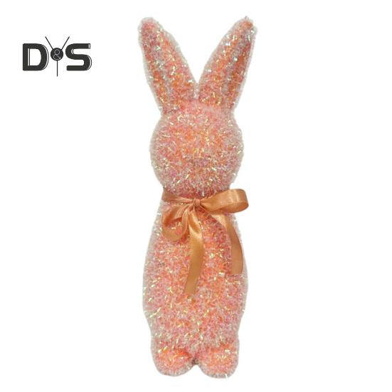 

Пасхальний кролик Орнамент Пінопласт Окрема фігурка кролика Блискуча прикраса столу кролика для домашньої камінної полиці обіднього столу Пасхальний декор помаранчевий