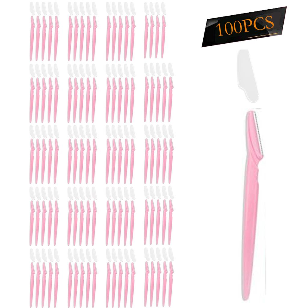 Eyebrow Razor, 100 Pcs Multipurpose Exfoliating Tool Trimming and Shaving Grooming Eyebrow Face Razor and Eyebrow Shaper Facial Hair Shaper Remover