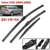 26"+19"+16" Front & Rear Wiper Blades for Volvo V50 2004-2006, S40 II, C30, C70 II, V70 II