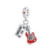 S925 Silver Bluetooth Earphone Coffee Beer Guitar Theme Charm Beads DIY Handmade Jewelry Bracelet Accessories Craft Supplies