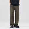Summer New Wide-leg Drape Double-pleated Small Trousers Men's Daily Commuting Loose Straight Casual Long Pants