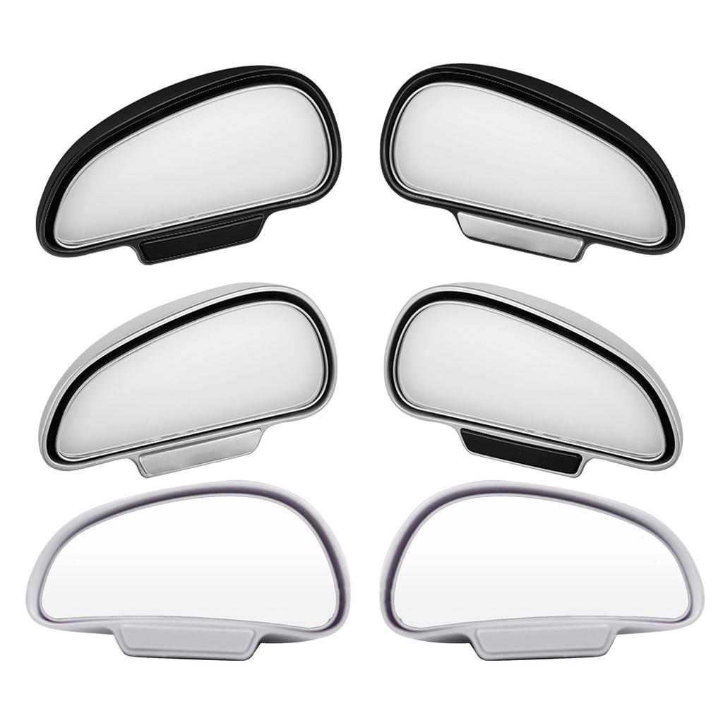 Car Blind Spot Reversing Parking Auxiliary Mirror Waterproof High Defination Glass Convex Rearview Wide Angle Adjustable