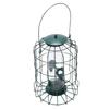 Squirrel Proof Bird Feeder Metal Outdoor Hanging with 4 Ports PC Pipe for Backyard Green