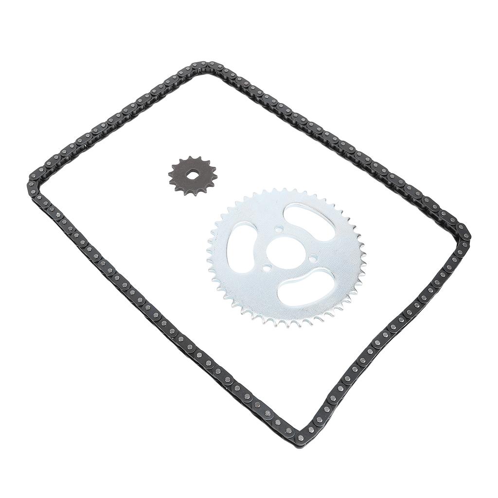 T8F Chain Sprocket Kit Steel 14T Front Sprocket 44T 3 Hole Rear Sprocket Set with 120 Links Chain Fo