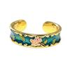 2026 Sweet and Cool Colorful Drip Glaze Temperament Court Style Retro Ring Female Flower Niche Ring
