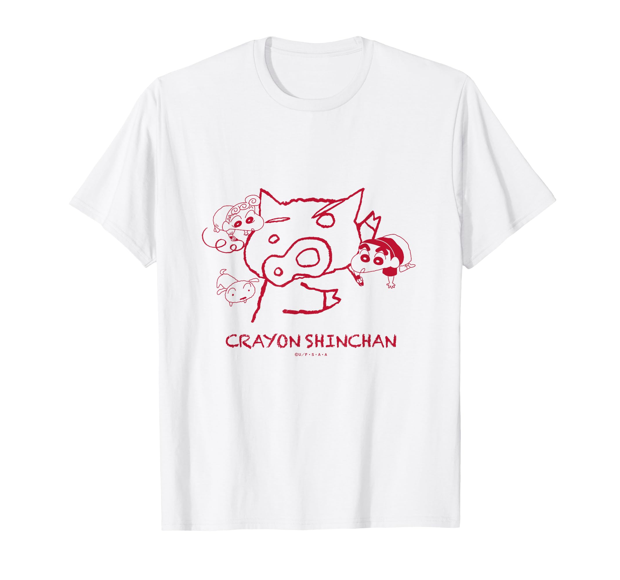 

Crayon Buri Buri Zaemon Graffiti Shin-chan T-shirt белый