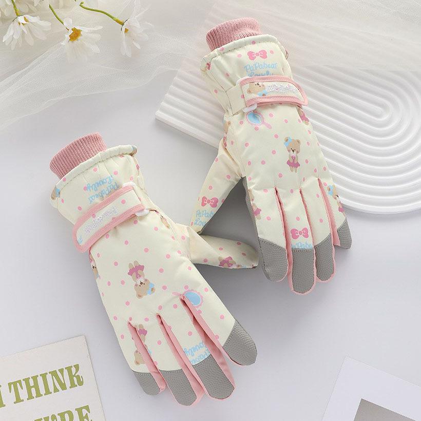 Ski Gloves for Women In Winter Plus Velvet Outdoor Cycling Mountaineering Thickened Waterproof Windproof Cold Warm Gloves