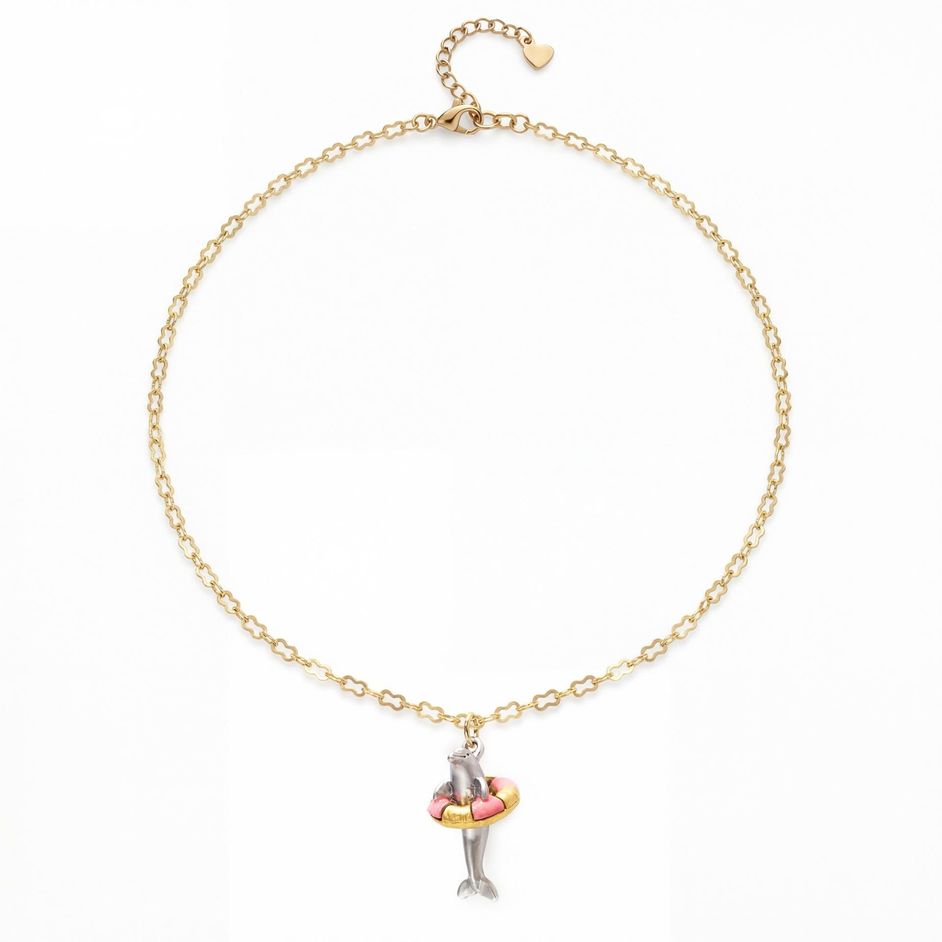 

Cure Childhood Necklace Overseas Dolphin Elf Sea Life Niche Unique Design Dating Gift Female