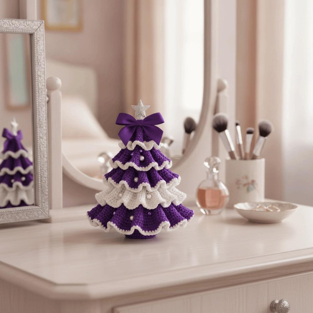 Handmade Crochet Christmas Tree Kit Yarn Christmas Tree Material Kit  Parent-Child Activities
