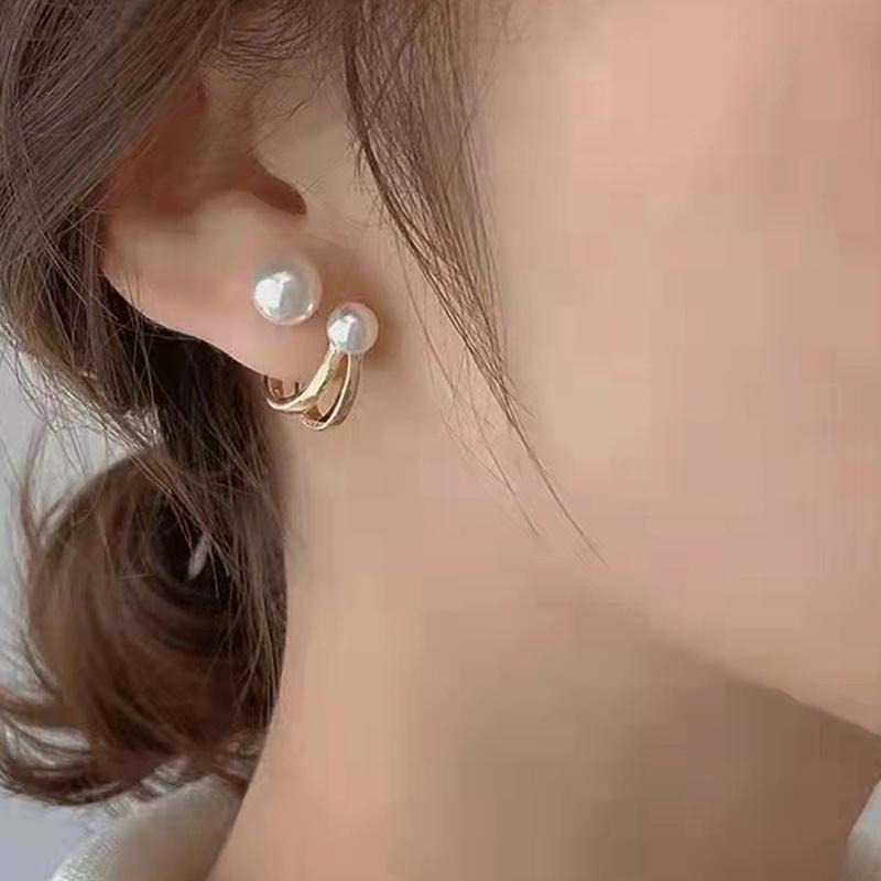 Retro Leichter Luxus Perlenstecker Koreanischer Einfacher Schmuck Weihnachtsfeier