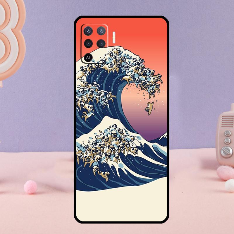 The Great Wave Phone Case For Oppo A78 A98 A80 A40 A60 A18 A38 A58 A15 A17 A77 A74 A94 A54 A57S A16 A76 A96