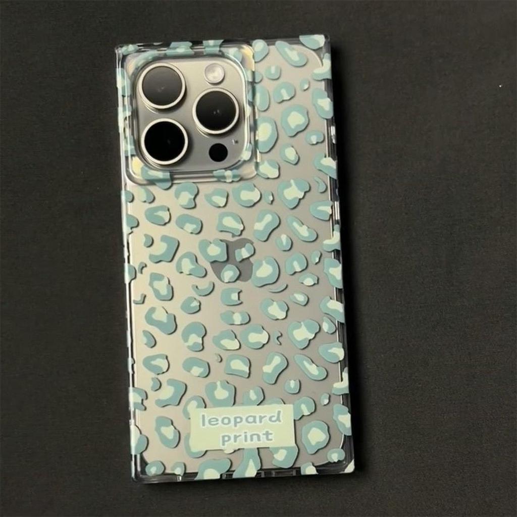 Creative Ice Crystal Transparent Square Four-corner Anti-fall Mobile Phone Case Cooling Four-corner Anti-fall Mobile Phone Case