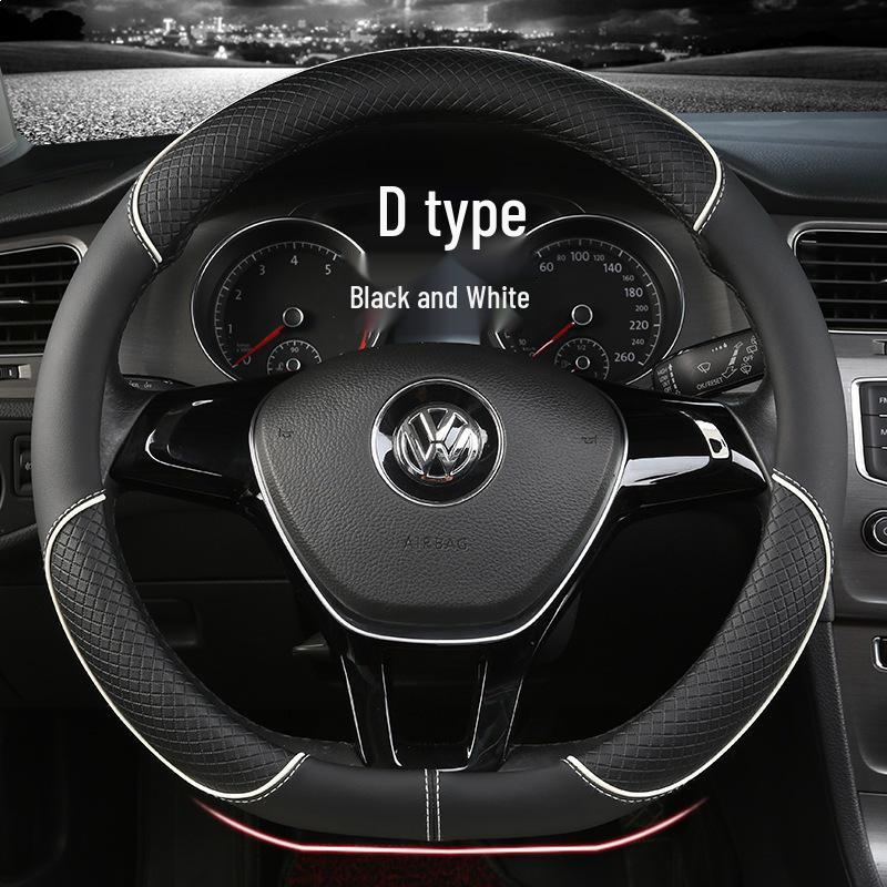 Custom All-Season Steering Wheel Cover for Volkswagen Sagitar/Lavida/Magotan and Ford Focus/Mondeo