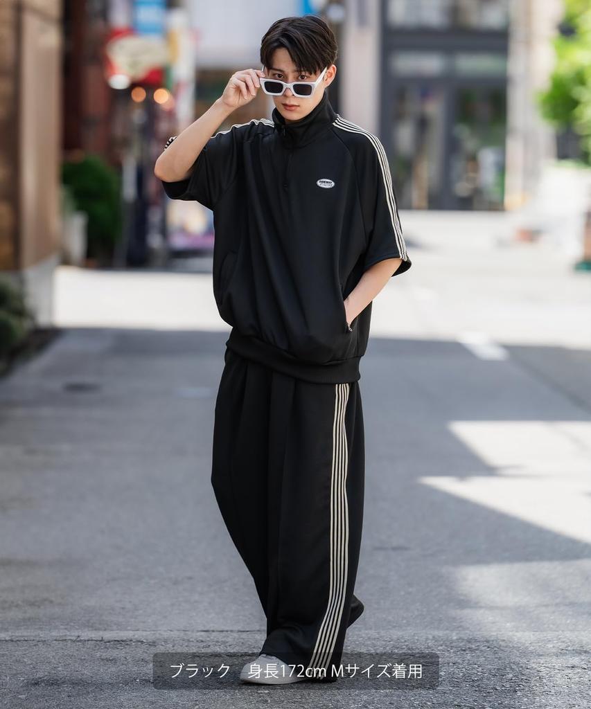 [IMPROVES] SIDEWAYSTANCE Line Jersey Wide Track Pants