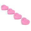 4Pcs Caster Cups Universal Pink Heart Pattern Rubber Low Noise Protective Furniture Pads