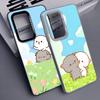 Cartoon Cute Peach Goma Shockproof Phone Case for Samsung A17 A16 A15 A14 A37 A57 A36 A56 A26 A35 A55 A25 A34 A54 A24 A13 A23 A3