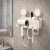 Wall Mounted Hair Dryer Storage Rack Carbon Steel Hair Straightener Holder  Hair Styling Area