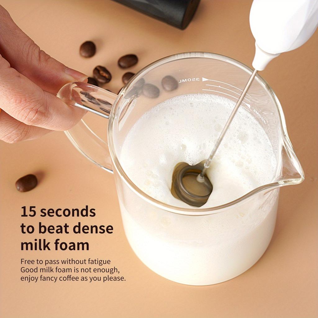 Mixeur à main électrique sans fil multifonctionnel avec fonction turbo 304 et poignée ergonomique - Batteur électrique portable, mousseur à lait