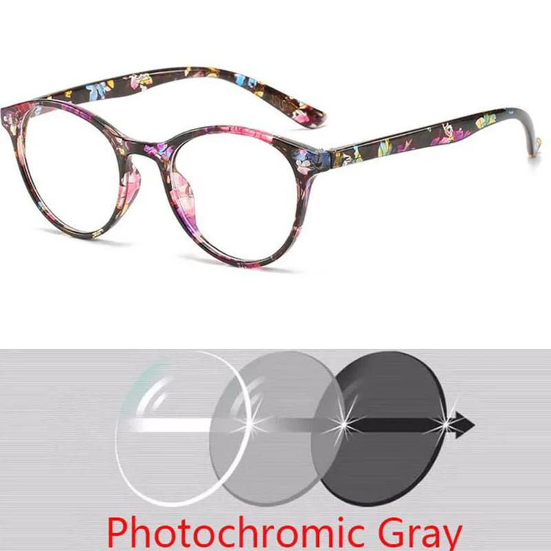 

-1 -1.5 -2 -2.5 -3 -3.5 -4 -4.5 -5 -5.5 -6 Photochromic Myopia Prescription Glasses Women Eyewear Men Round Glasses Myopia -5.0