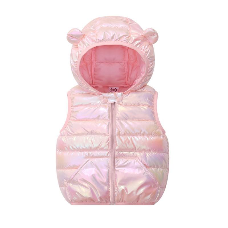 2026 Kids Lightweight Puffer Vest Boys Girls Warm Winter Sleeveless Jacket Nylon Outer Shell Ages 3-8 80-120cm
