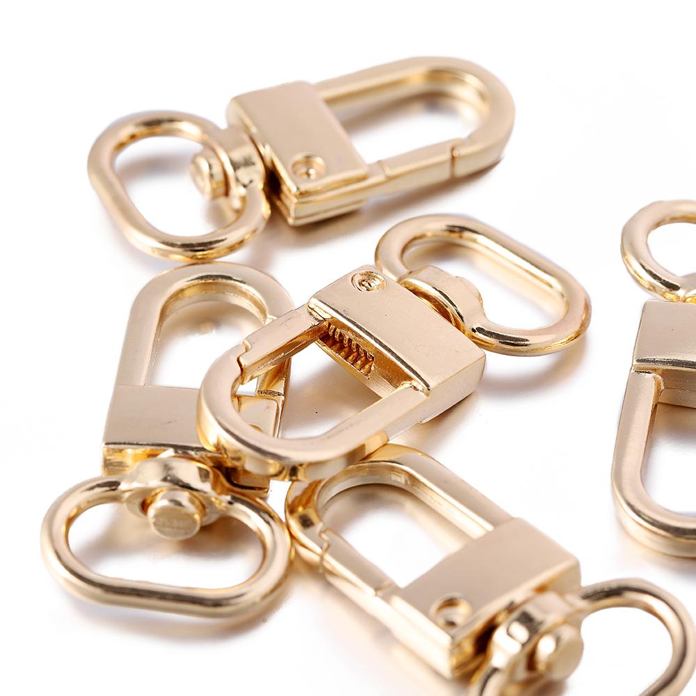 5Pcs/Lot Alloy Swivel Lobster Clasp Clips Key Hook Keychain Split Key Ring Findings Clasps for Keychains Jewelry Making Supplies