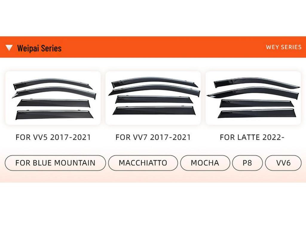 Toyota Avalon Schwarze Fenster-Sonnen- und Regenabweiser - Teile zur Modifizierung der Außenausstattung