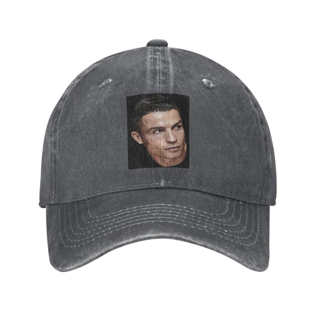 Christiano Ronaldo Baseball Caps Fashion Washed Denim Hats Outdoor Adjustable Casquette Hip Hop Baseball Cowboy Hat for Unisex