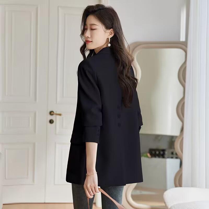 

Женский пиджак в корейском стиле весна/осень 2024 года, маленький розовый S чёрный