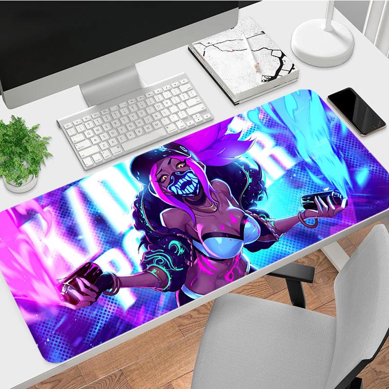 Futuristic Warrior Xl Gaming Mouse Pad Nonslip Rubber Base Stitched Edge Waterproof Desk Mat For Pc Laptop Gamer Office Computer Accessories C92963